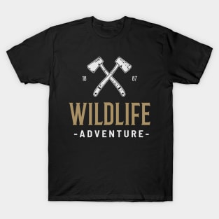 WILDLIFE  ADVENTURE AXES T-Shirt